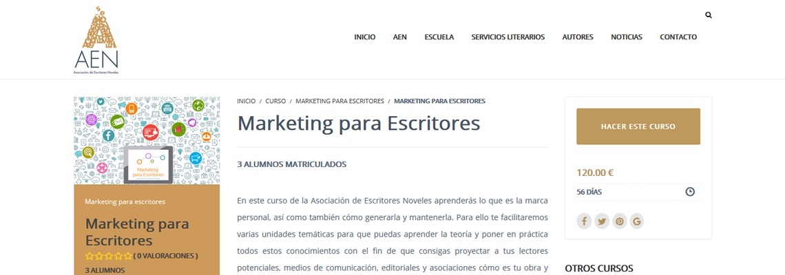 Curso MArketing Online para Escritores